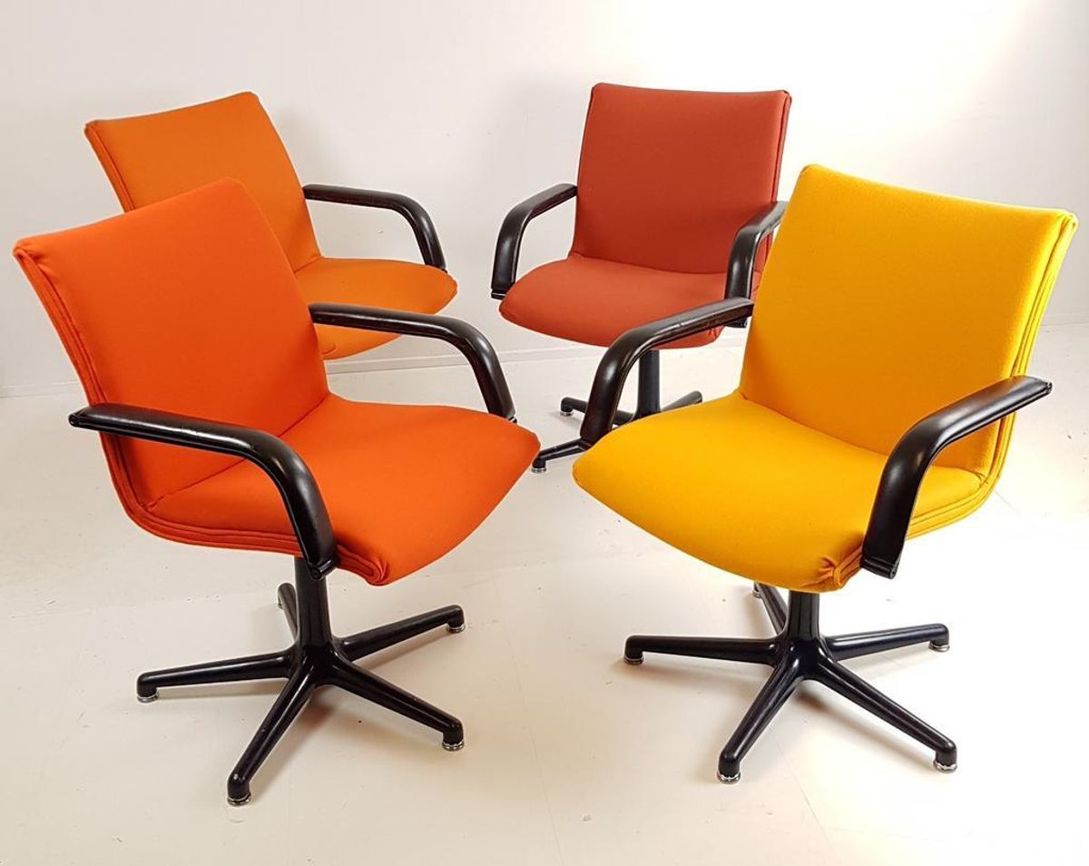 Artifort Bureaustoelen Oranje Setprijs Ploegstof image 2
