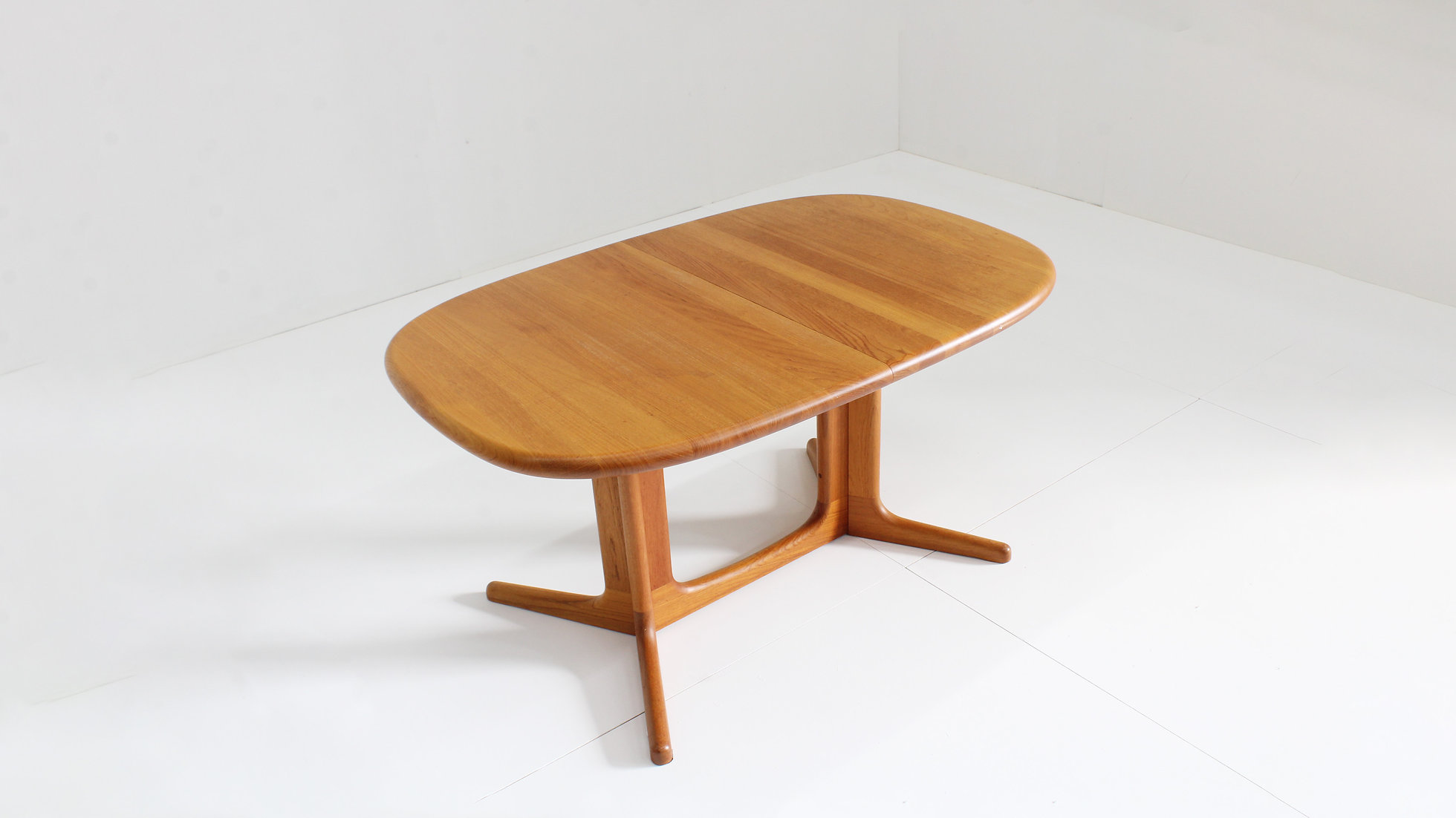Vintage Glostrup Deense Ovalen Uitschuifbare Eettafel Tafel Massief Teak image 4