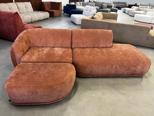 4x6 sofa X5 – Ronde Modulaire Designbank Met Hocker | Roest image 2
