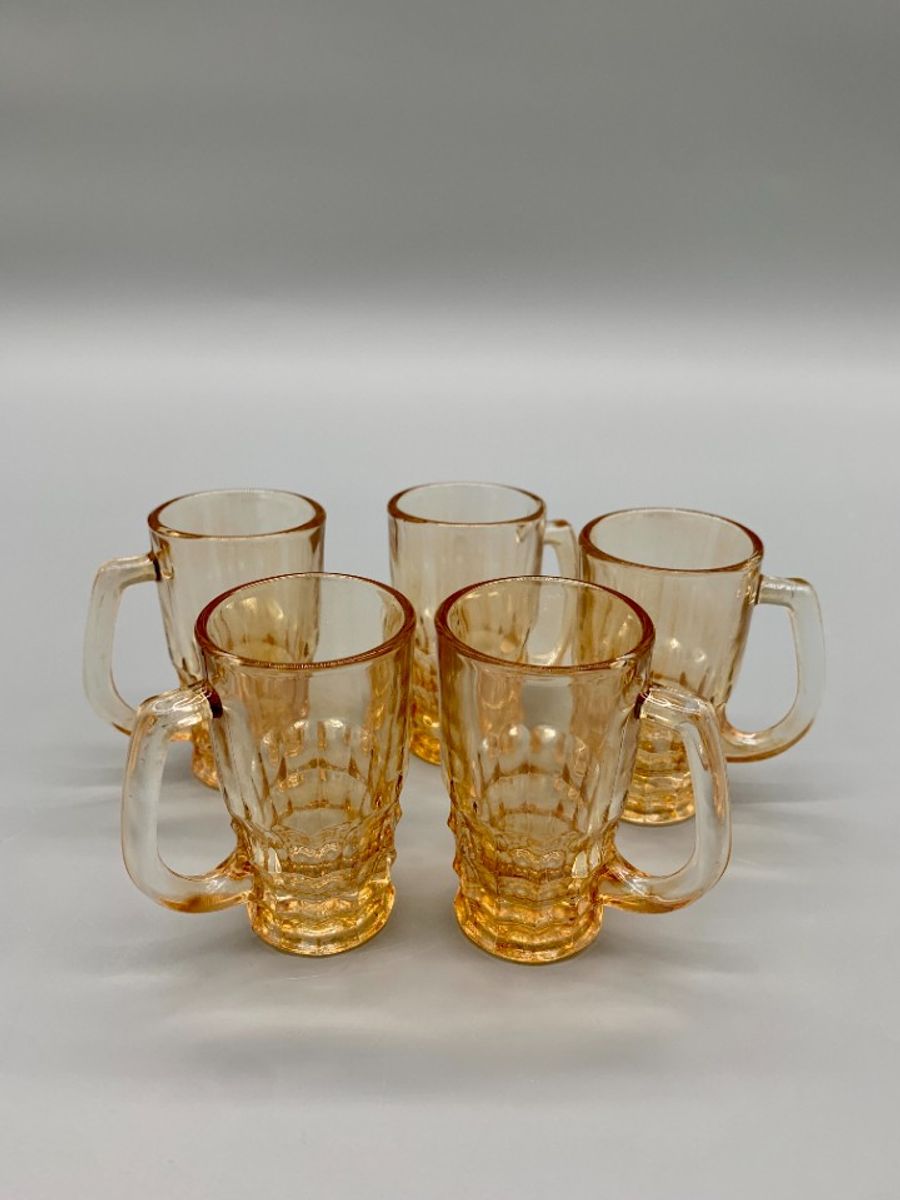 Set Vintage Shotglaasjes Ombre Oranje 5 Stuks image 6