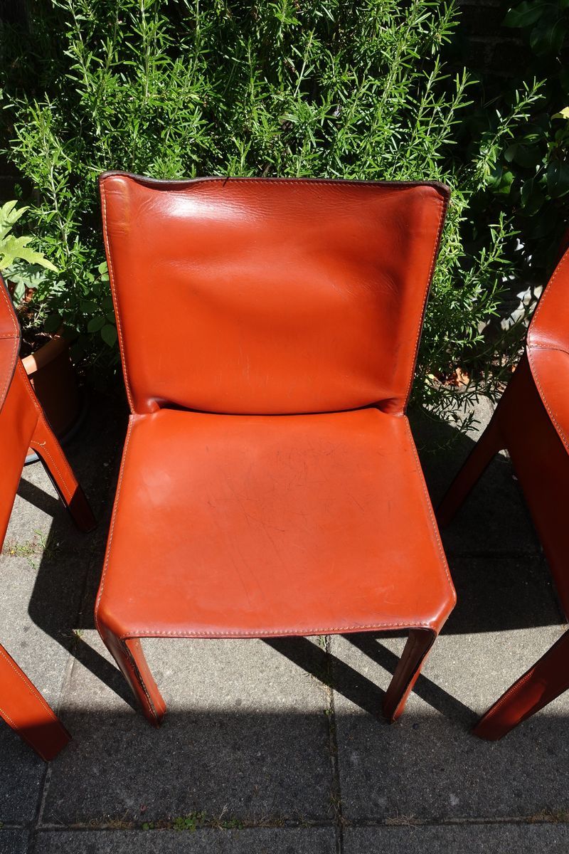 Mario Bellini Diner Chairs Cassina 1970’s Cab 412 & 413 image 11