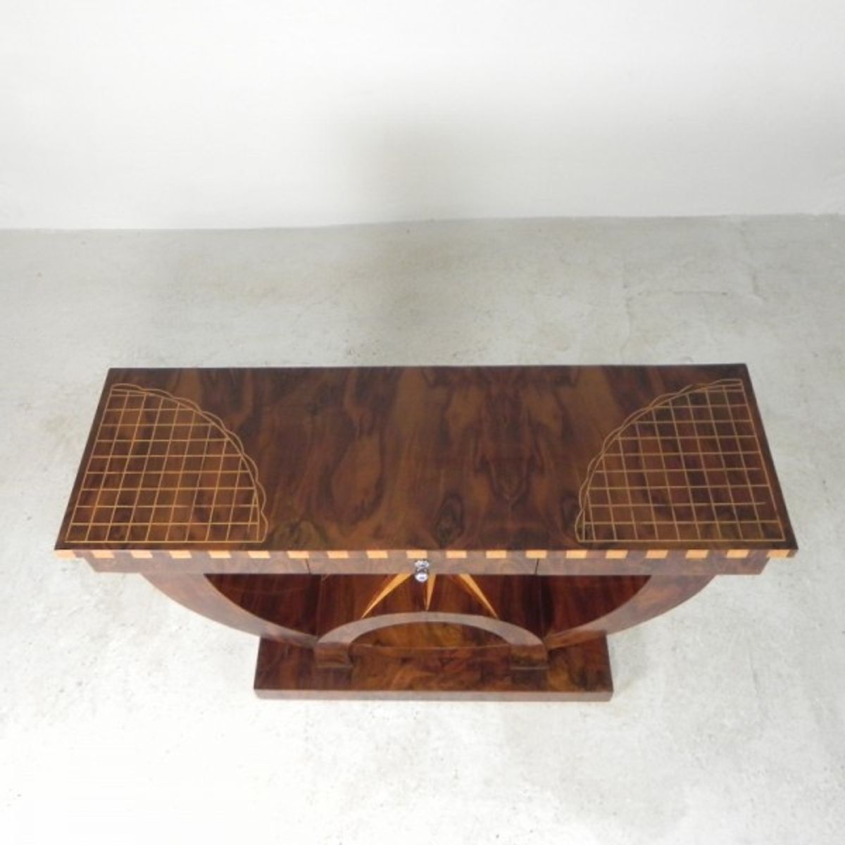 Art Deco Stijl Consoletafel Met Verschillende Soorten Ingelegd Hout image 6