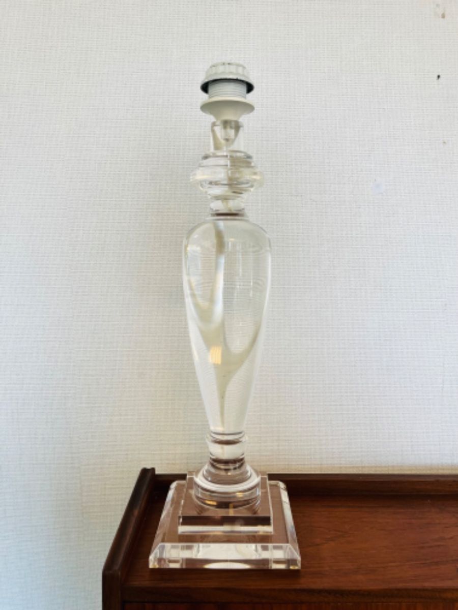 Lucite Vintage Transparante Plexiglas Lamp image 6