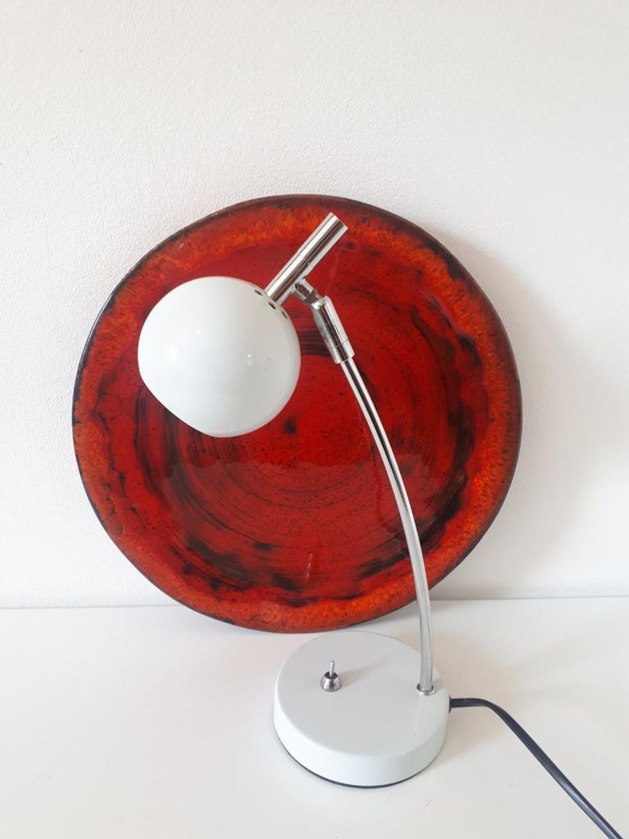 Retro Bollampje Bollamp Witte Bureaulamp Nachtlampje image 2