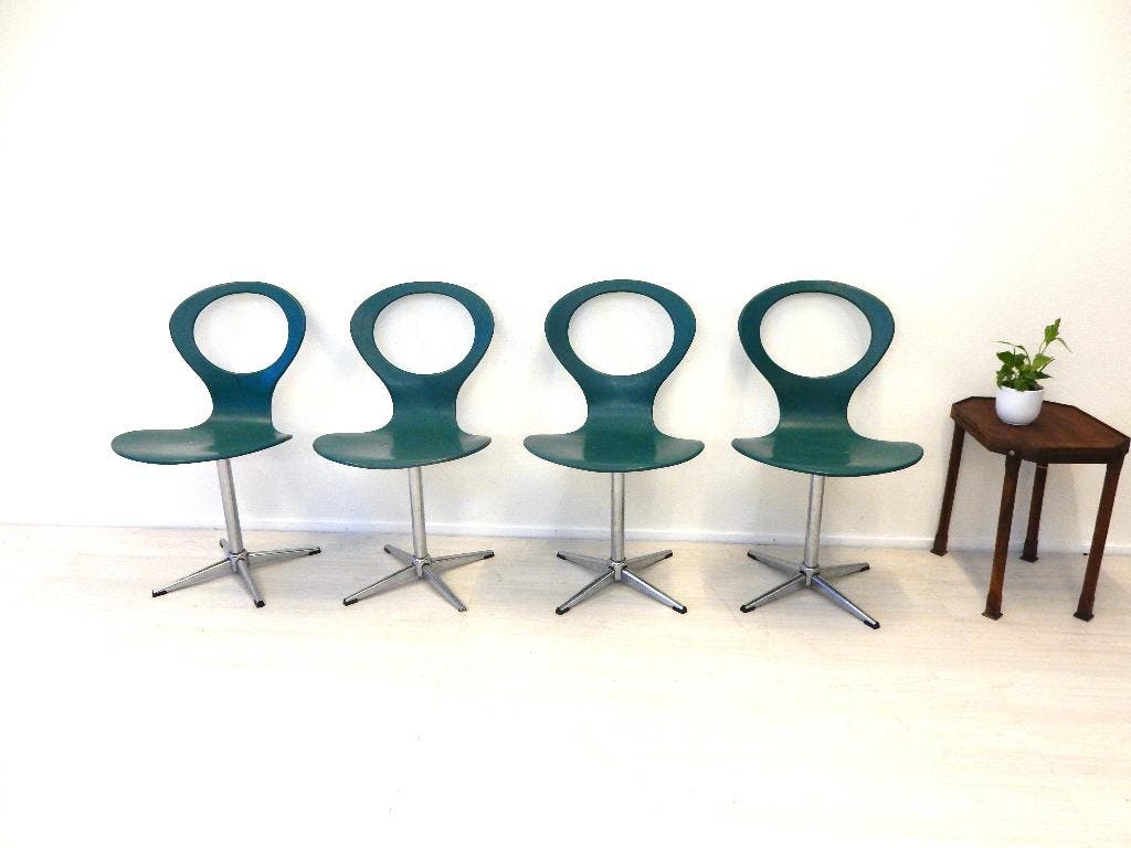 Vintage Eetkamerstoel Jaren 60/ 70 Design Plywood Benze image 3