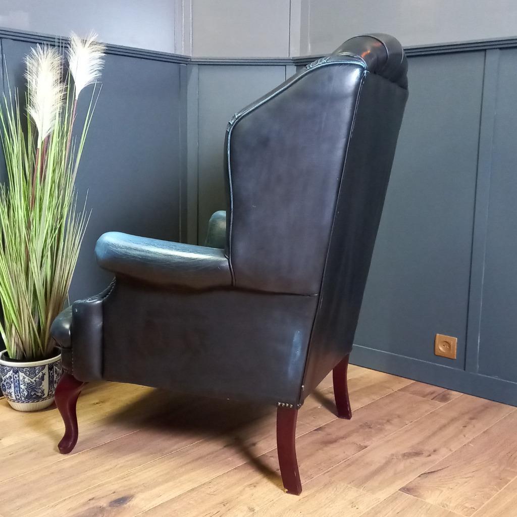 Blauwe Chesterfield Barrelback Fauteuil image 10