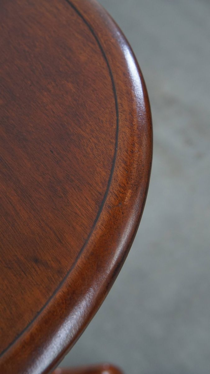 Antieke Engelse Bijzet/ Wijntafel Uit Eind 19e Eeuw Met Een Single Piece Top image 4