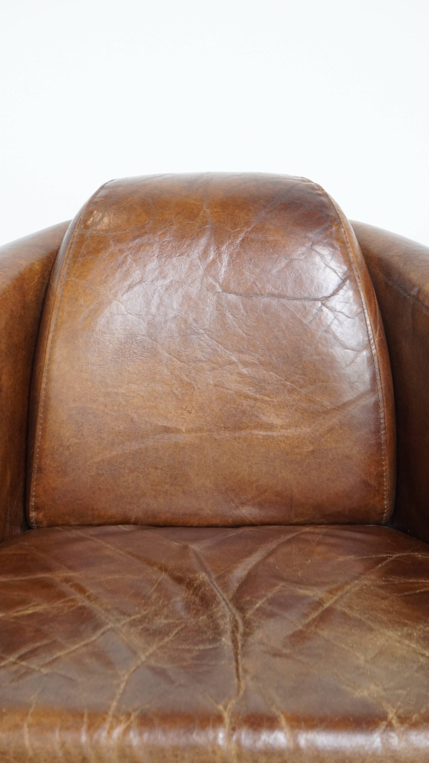 Comfortabele En Unieke Bruine Aviator Design Fauteuil Gemaakt Van Rundleer image 14