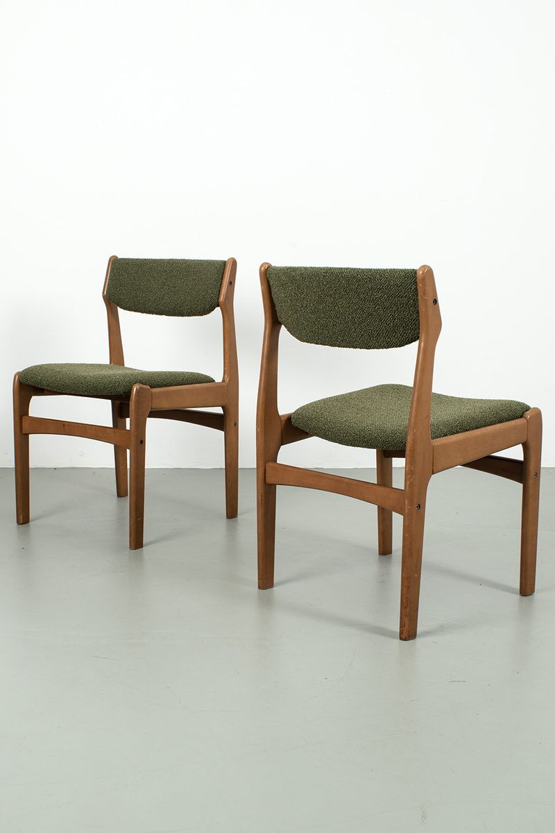 Set Van 4 Deense, Refurbished, Vintage Stoelen image 7