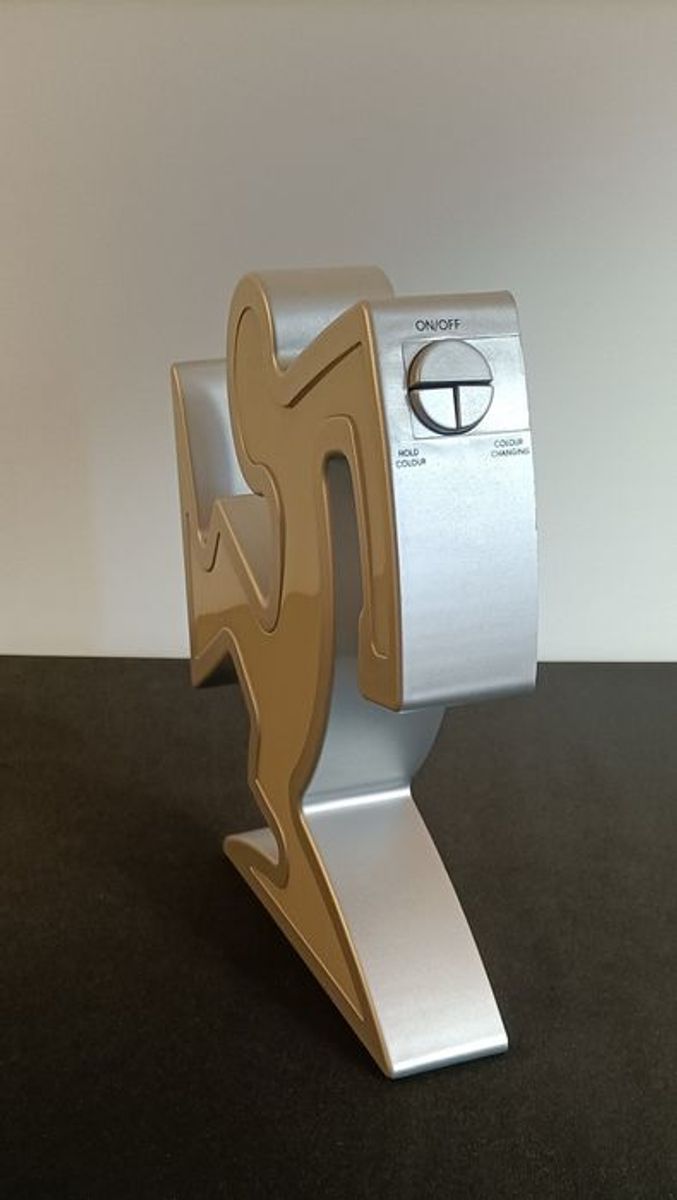 Keith Haring La Linea Lamp Osvaldo Cavandoli Zilver (nieuw In Originele Verpakking) image 6