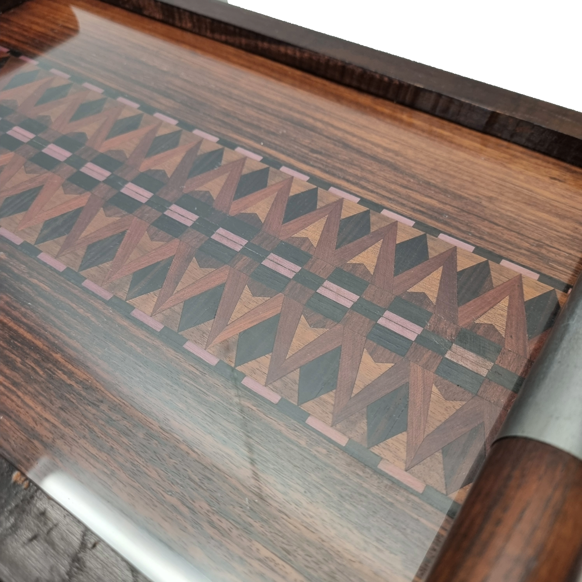 Frans Art Deco Dienblad Met Ingelegd Blad, Circa 1920 image 5