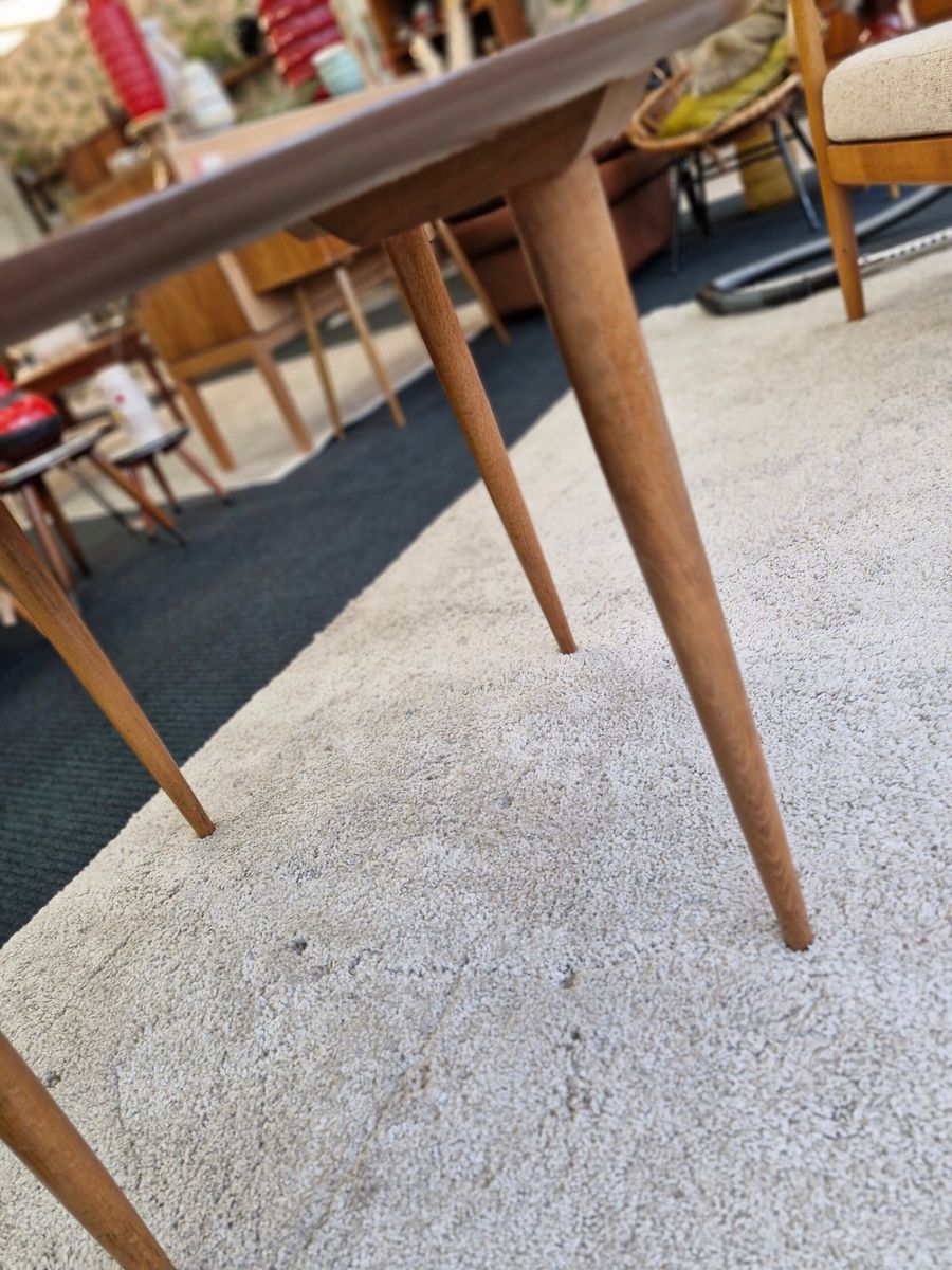 Vintage Coffee Table Rond Notenhout Opal Design image 6