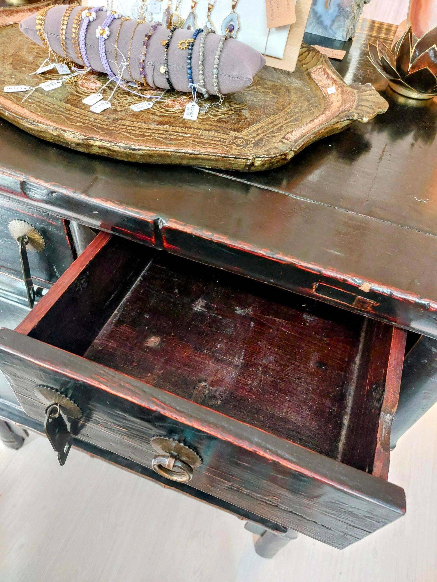 Chinese Bamboe Kast Zwart image 11