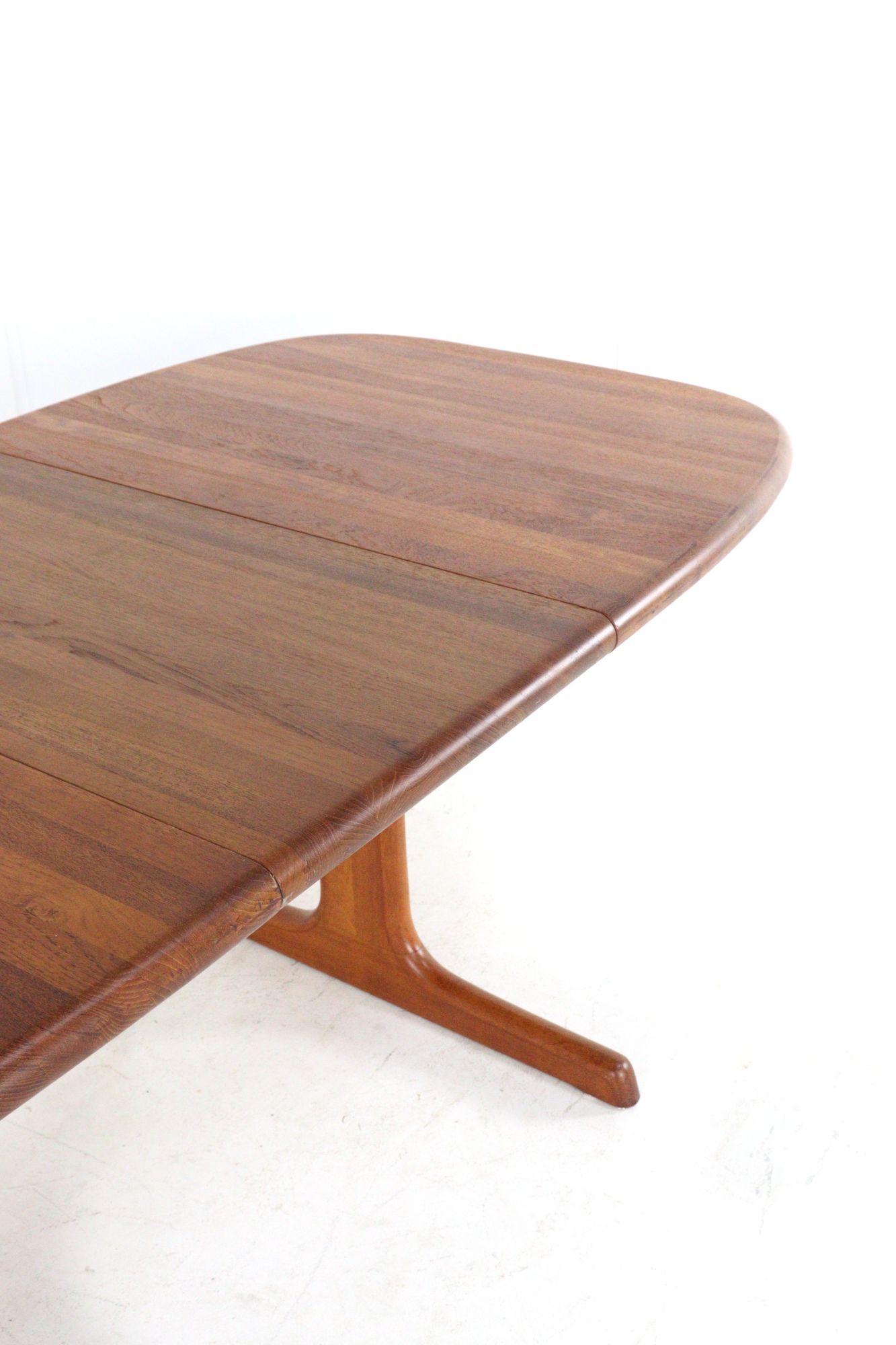 dyrlund Ovalen 1x Verlengbare Teak Eettafel Deens Vintage Massief Teak image 9