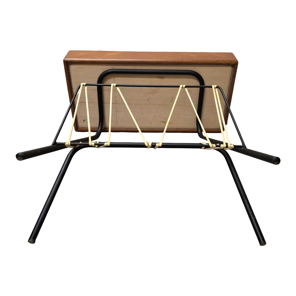 Vintage Bijzettafel Met Lectuurhouder image 4