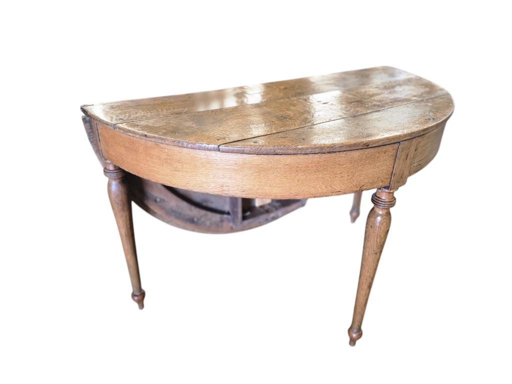 Brocante Houten Ronde Tafel / Consoletafel image 11