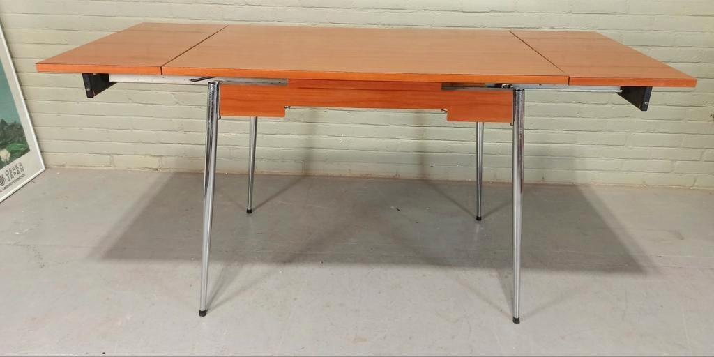 Vintage Formica Uitschuifbare Eettafel image 6