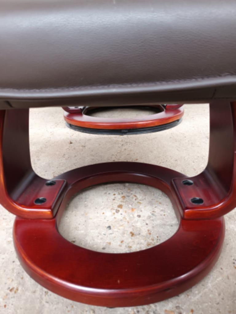 Verstelbare Leren Relaxfauteuil Met Voetenbank image 5