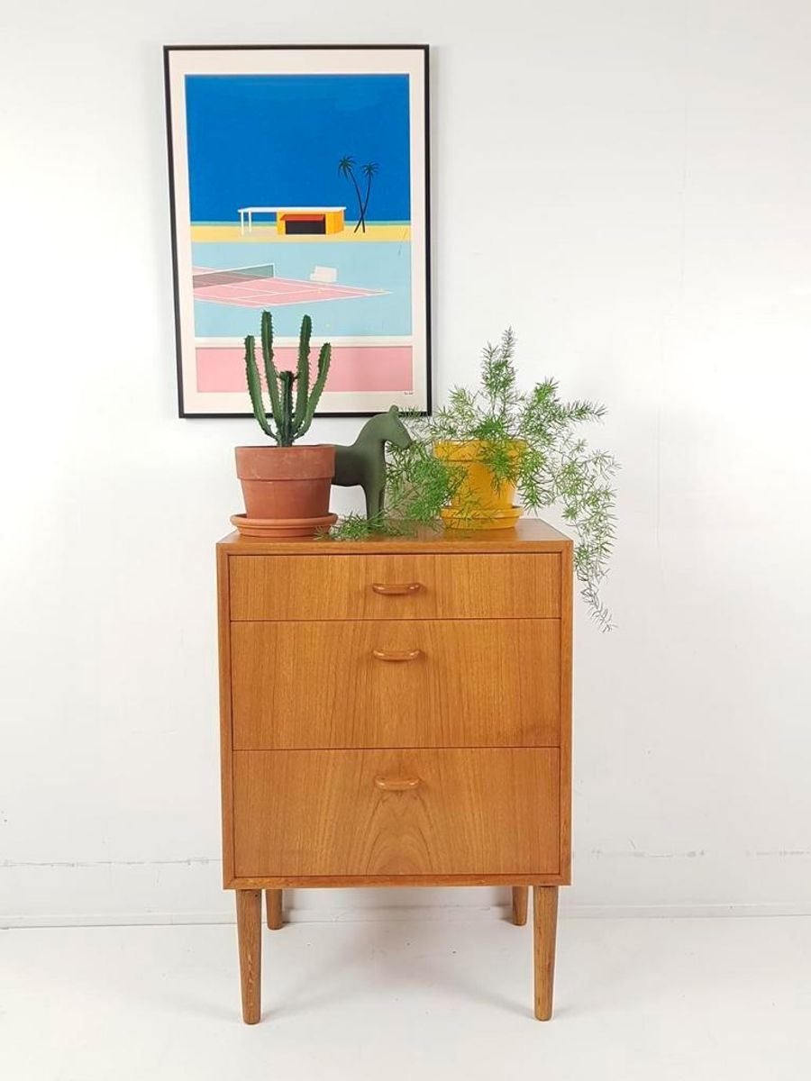 Vintage Deens Ladekastje Teak Nacht Kast image 4