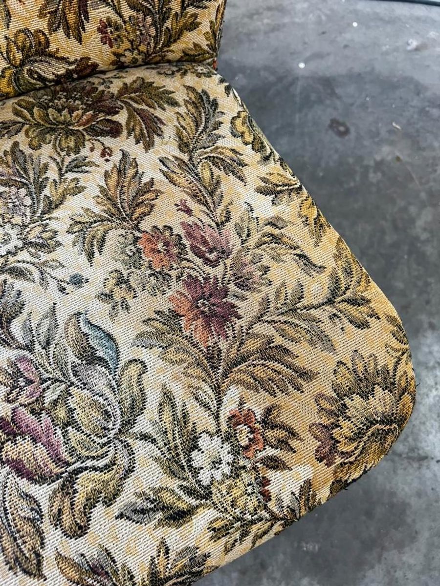 Vintage Gebloemde Cocktailstoel / Fauteuil / Eenzit image 7