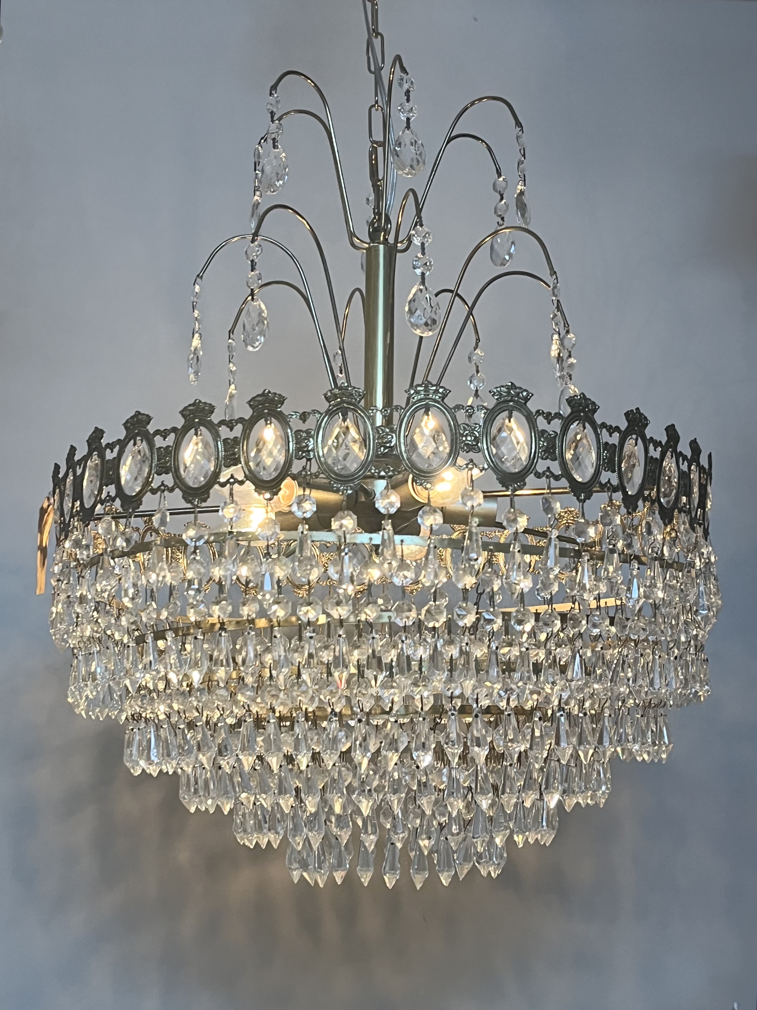 Vintage Xl Kristallen Kroonluchter Hanglamp Zakkroonluchter image 2