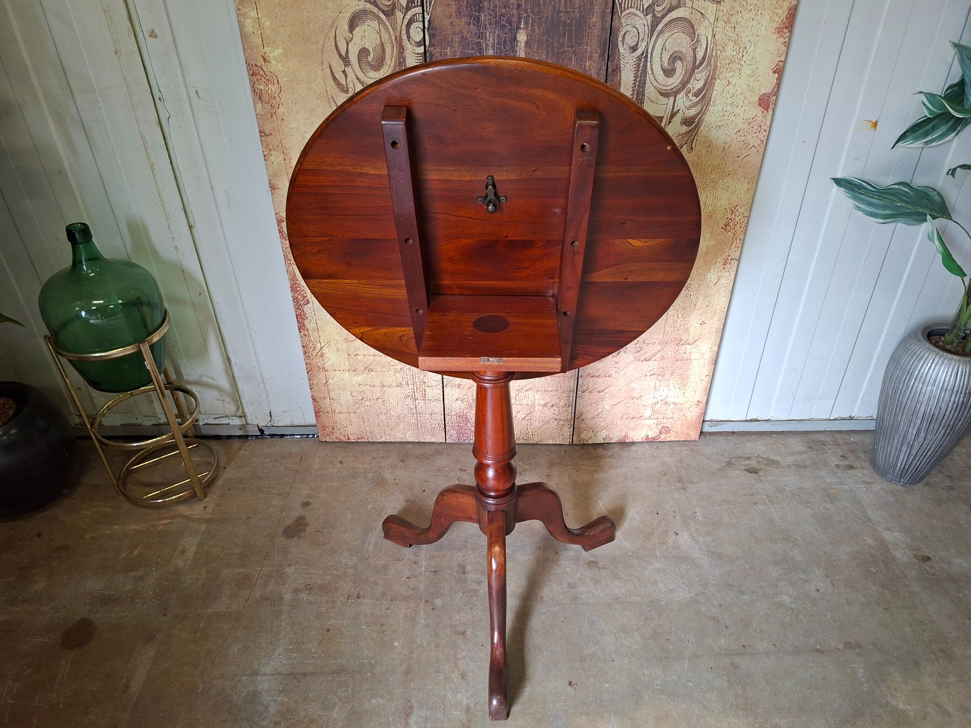 Klassieke Engelse Til Top Bijzettafel, Wijntafel, Whiskey Tafel, Afm, 75x75cm En 75cm Hoog. image 3