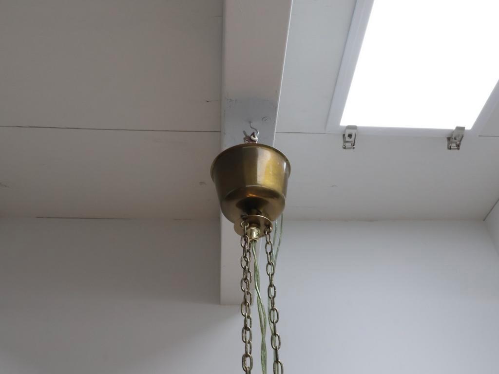 Deense Hanglamp | Vintage | Amberkleurig Glas | Wengé image 3