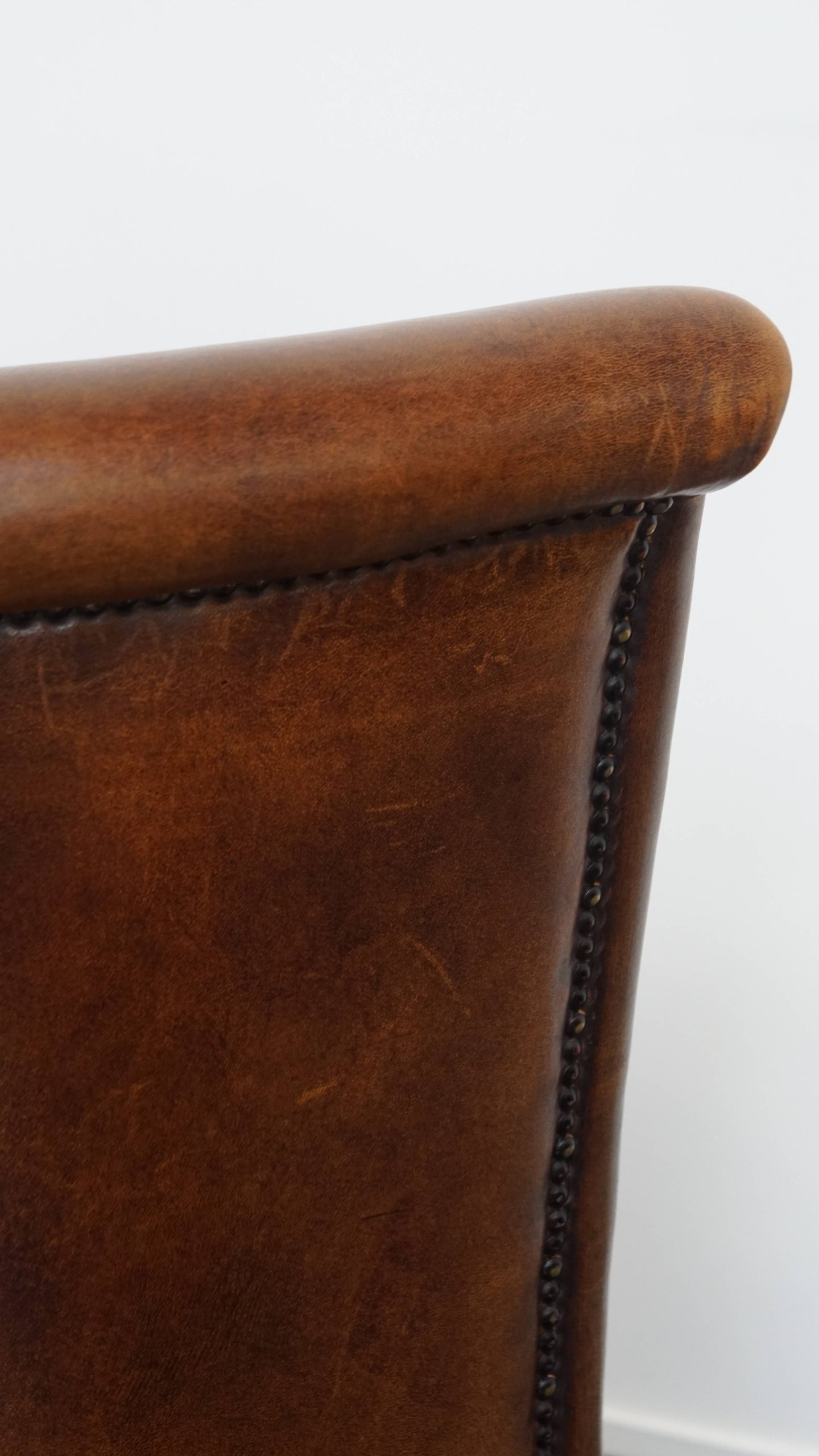 Tijdloze Set Van 4 Statige Comfortabele Eetkamerstoelen Van Schapenleer image 15
