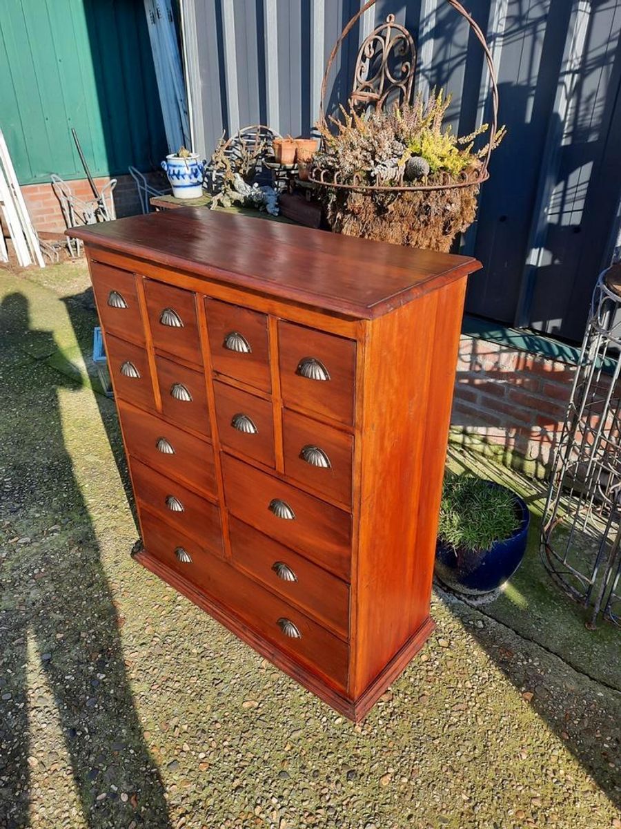 Teakhouten Ladenkast Apothekerskast image 2