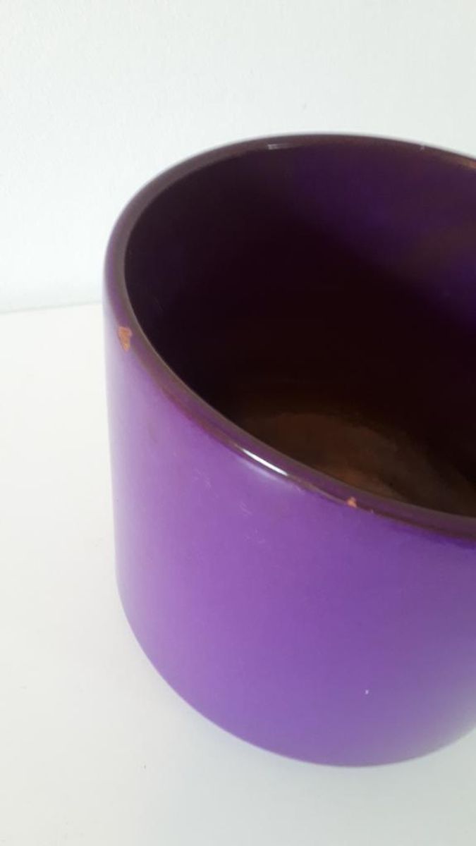 Grote Vintage Bloempot Paarse Retro Pot Jaren 70 image 5