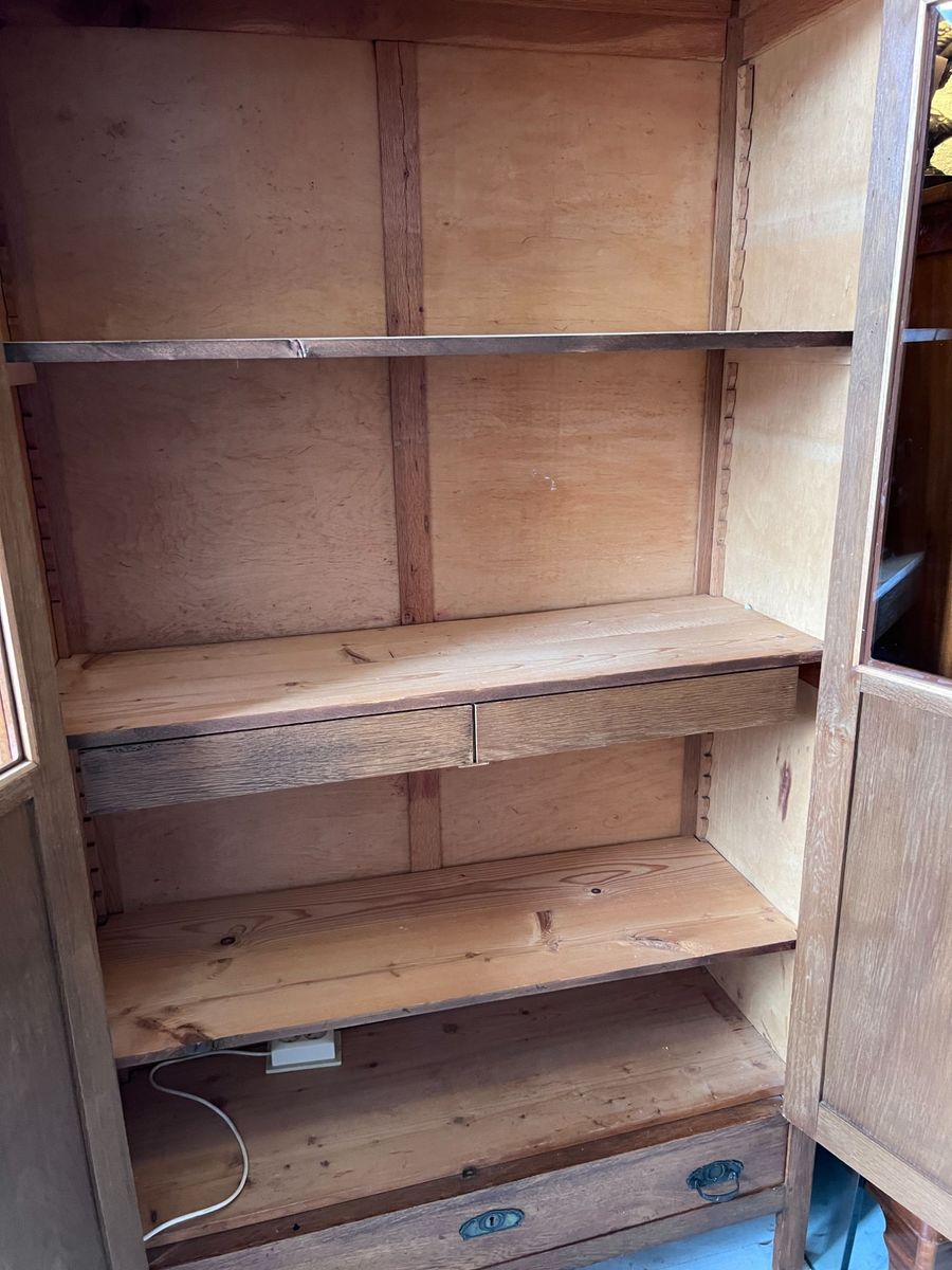 Eiken Linnenkast Met 3 Planken En Onderlade, 105 Cm Breed En 200 Hoog image 9