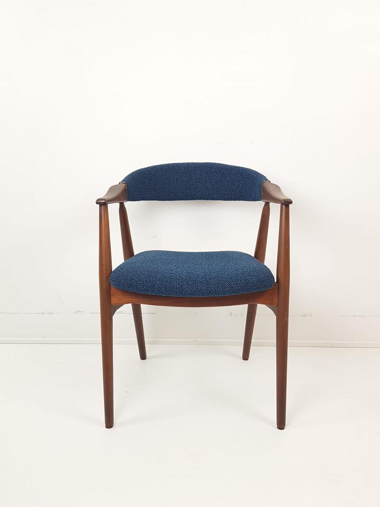 Set Van 2 Deense Vintage Farstrup Stoel Blauw Thomas Harlev image 6