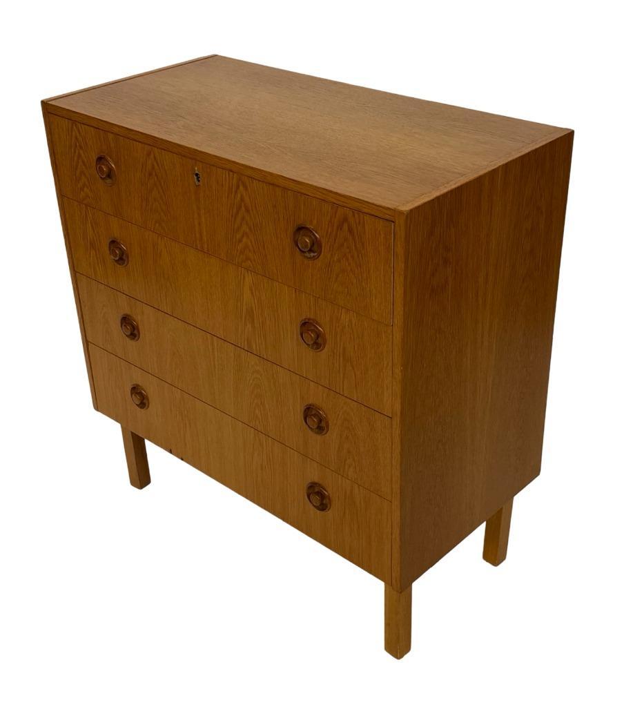 Vintage Ladekast Kastje Jaren 60 Teak Fineer Commode Design image 5