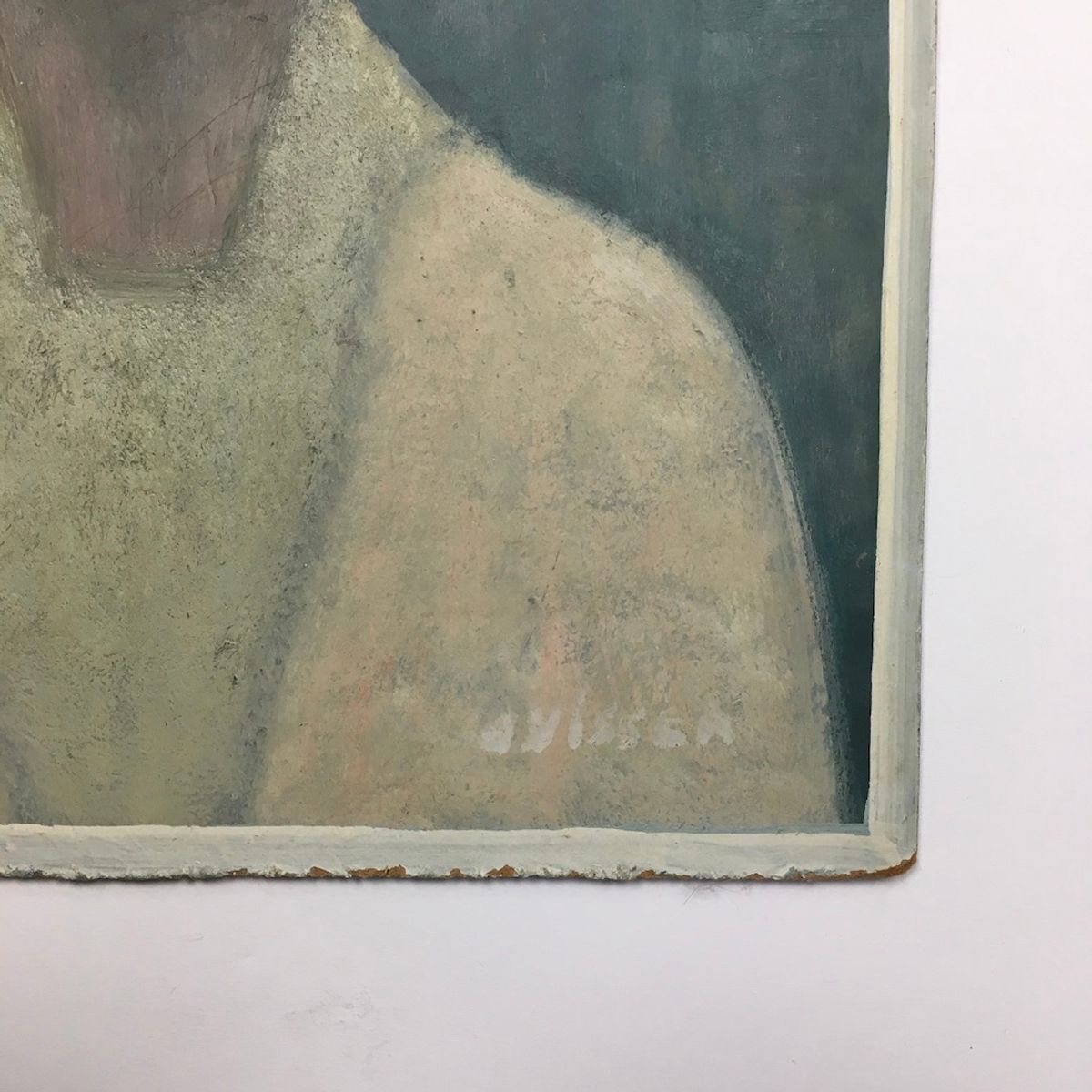 Jan Visser, Vrouwenportret, Gesigneerd image 4