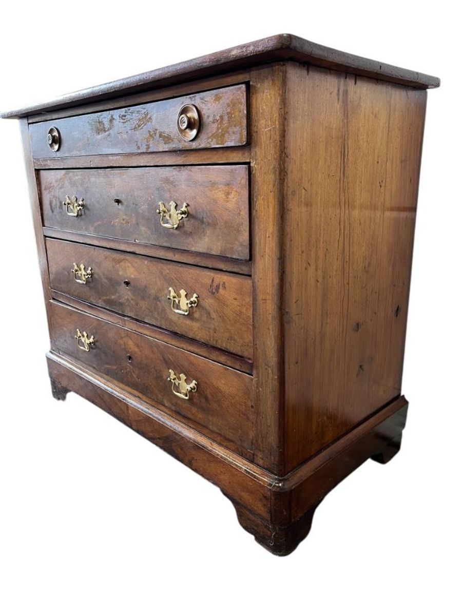 Vintage Houten Ladekast / Commode Met 'gouden' Handgrepen image 6