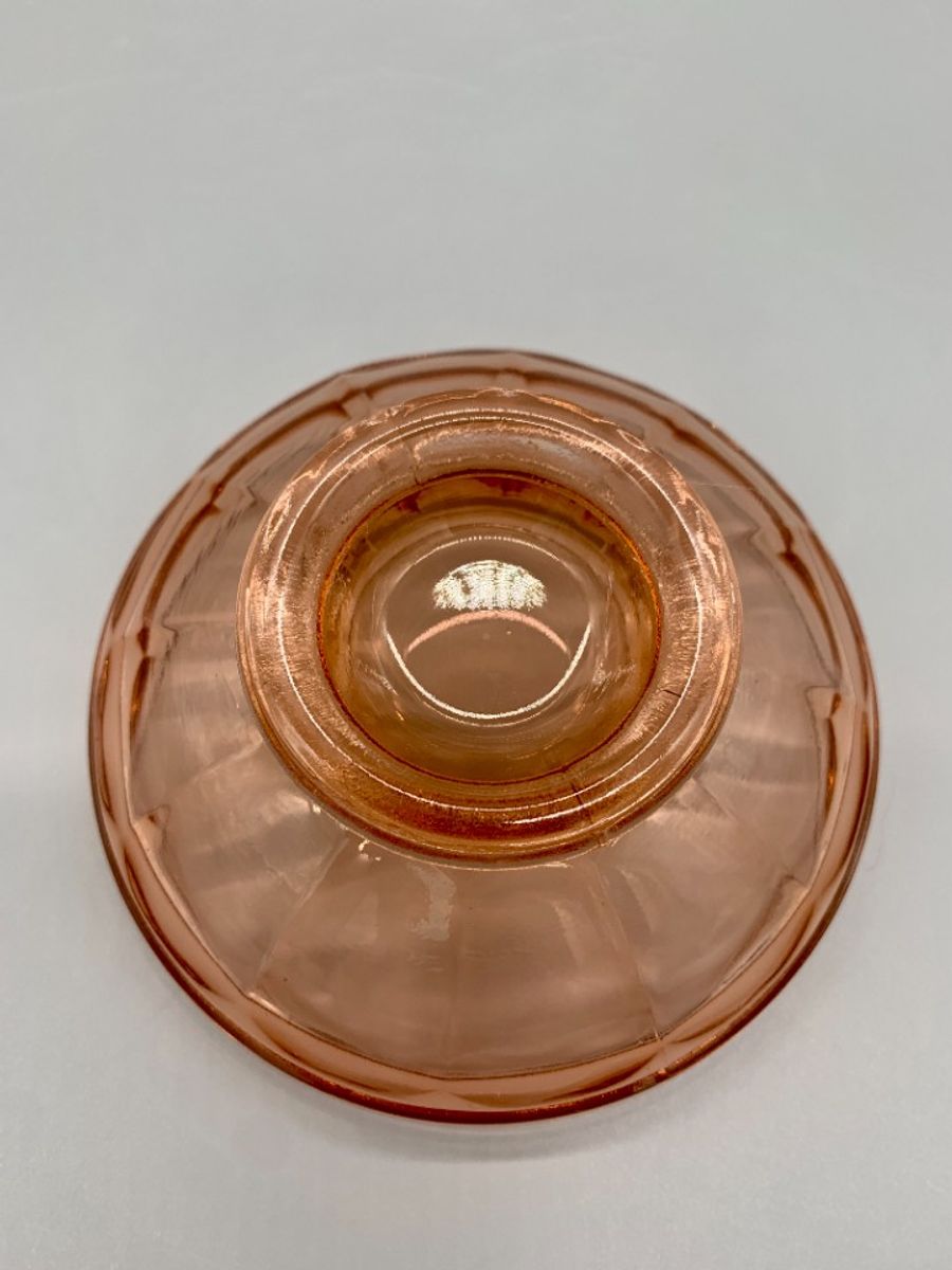 Art Deco Roze Persglas Schaaltje image 5