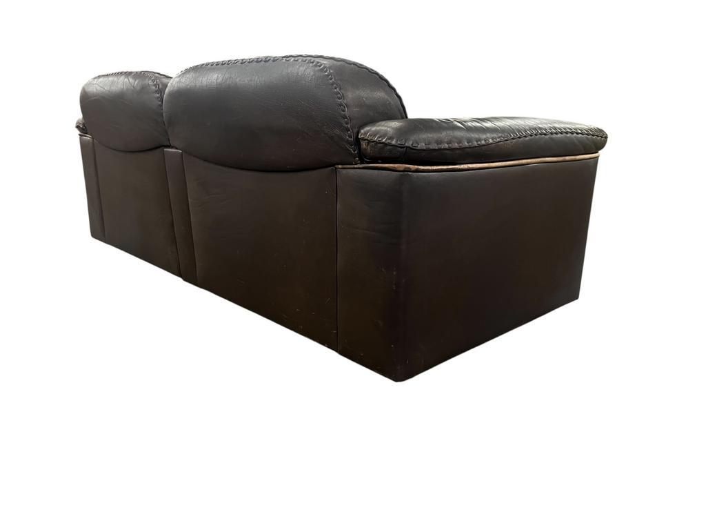 Vintage Chocoladebruine Lederen Tweezit Ds101 Door De Dede image 3