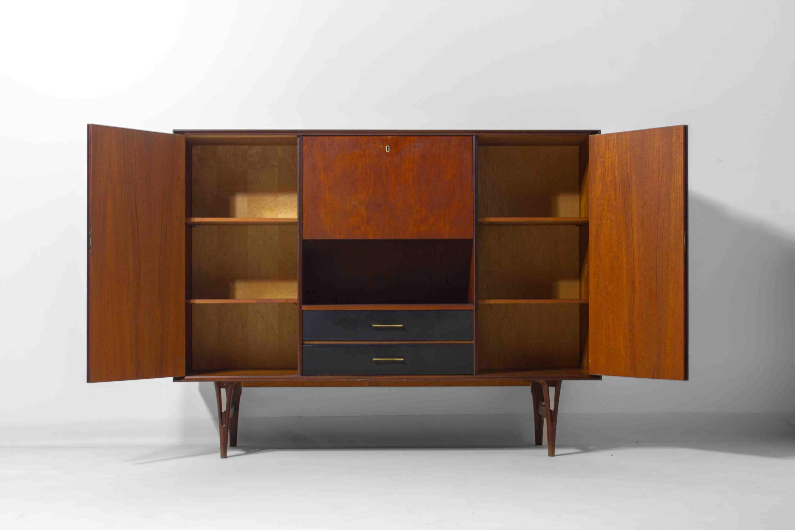 Minimalistische Mid-Century Barkast In Teak Door Van Pelt, België 1960 image 6
