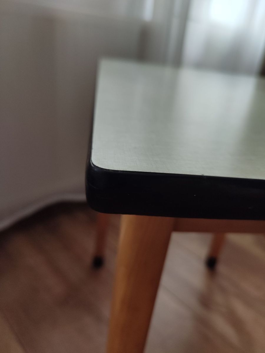 Vintage Houten Formica Tafel Bureau Tafeltje Kind Tiener Tv image 6