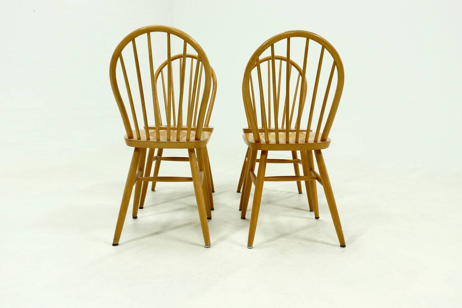 Set Of 4 Scandinavian Spindle Back Dining Chairs In Style Of Akerblom 1960s image 11