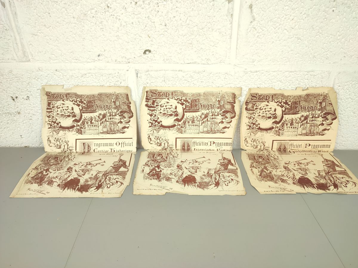 3x Programma Historische Stoet Brugge 1887 image 6