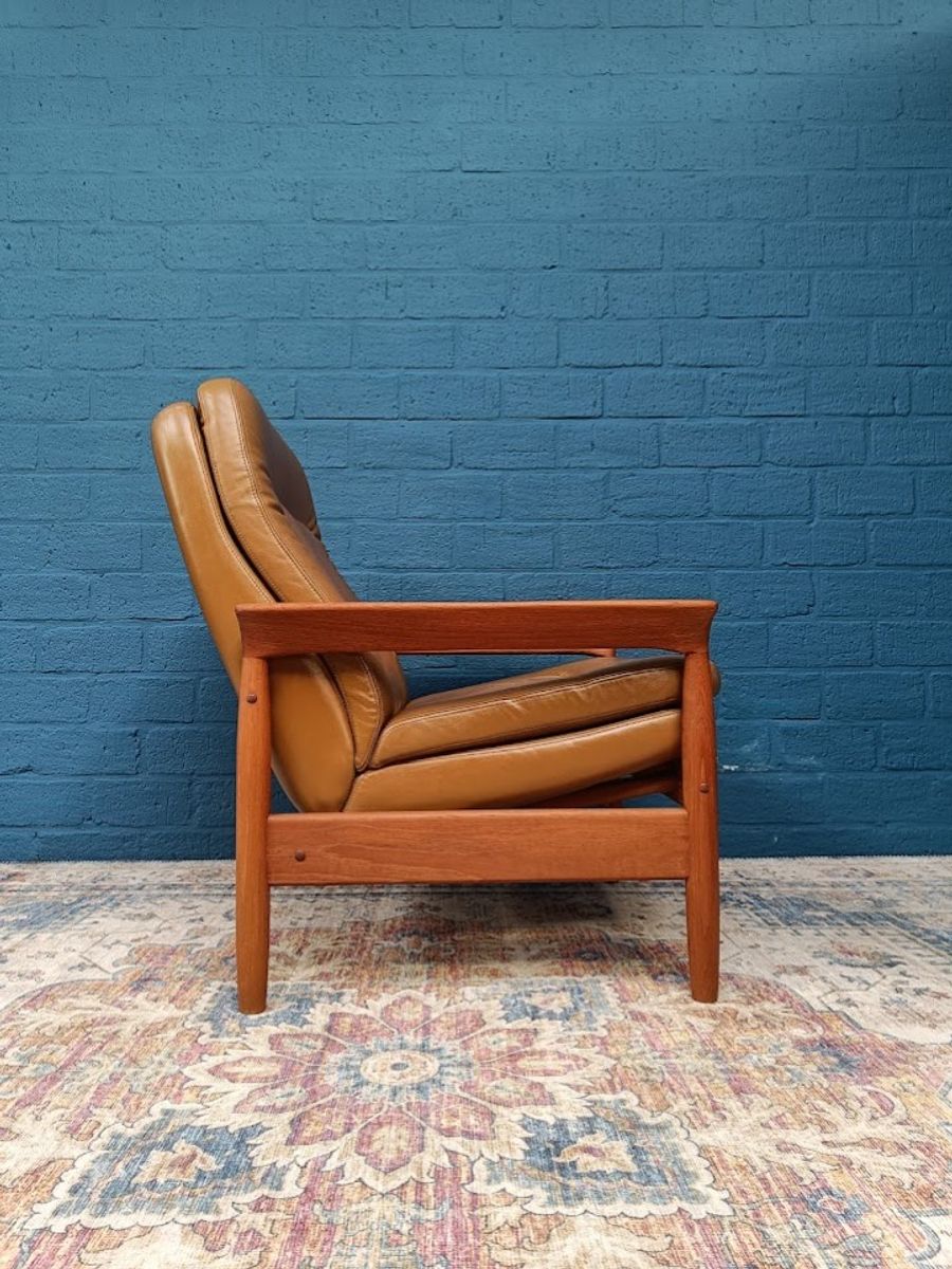 Vintage Fauteuil Met Voetenbank, Deens Design image 14
