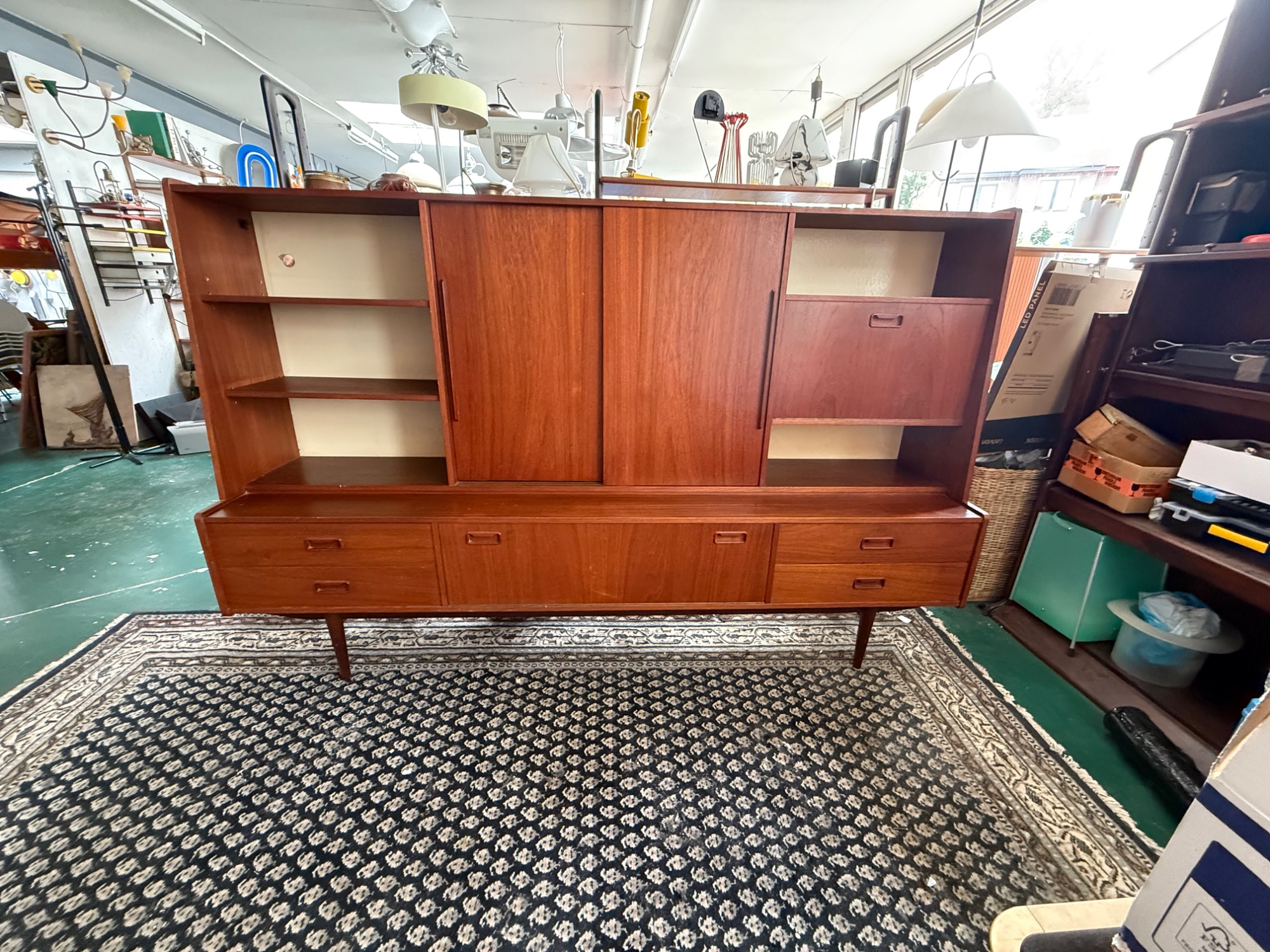 Topfrom - Teak Fineer Highboard - Ca. 1960 - In Goede Staat image 6