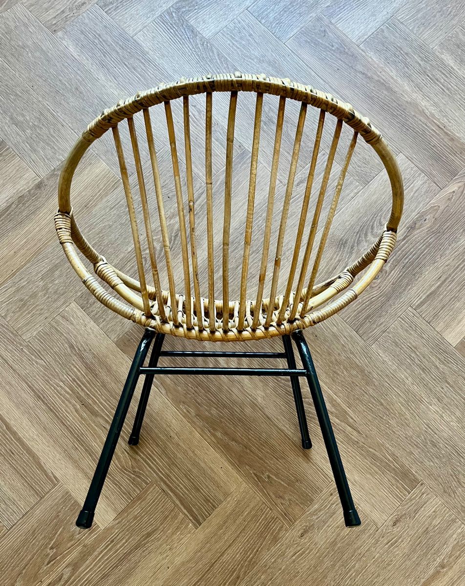 Rohé Noordwolde Rotan Bamboe Fauteuil 1960 image 6