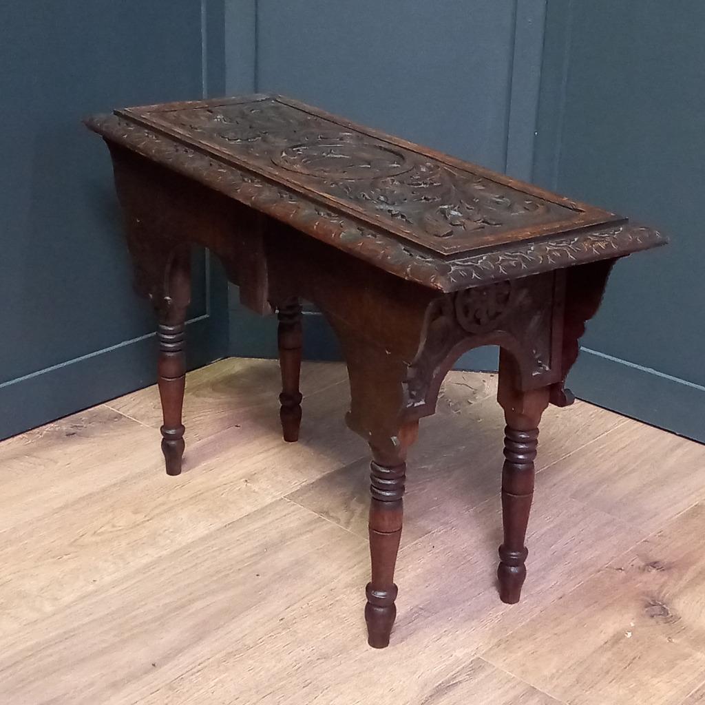 19e Eeuws Bedsteebankje C.q. -tafeltje image 6