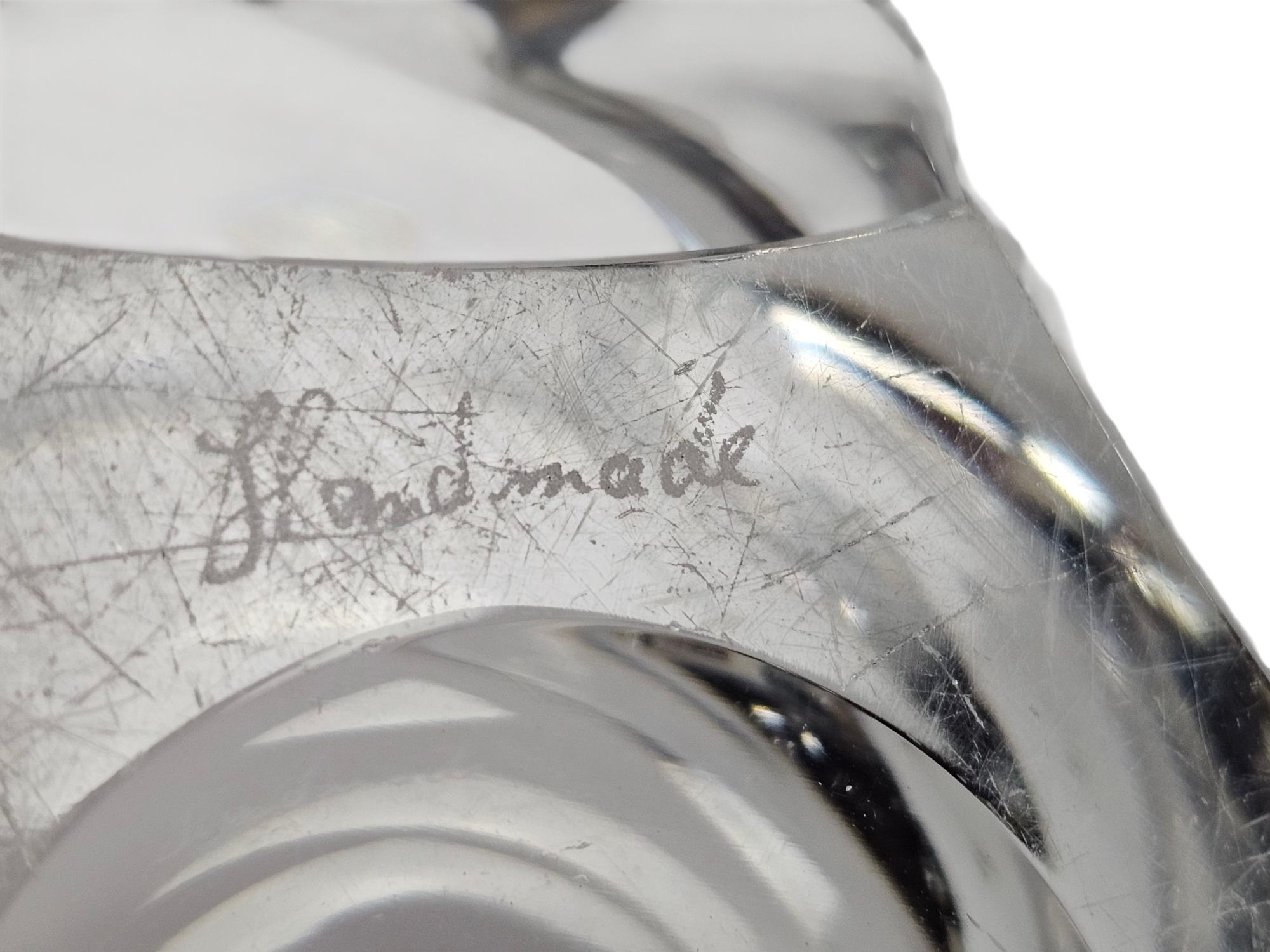 Kristalunie Maastricht - Max Verboeket - Transparant Dubbelwandige Vaas - 1960´s image 4