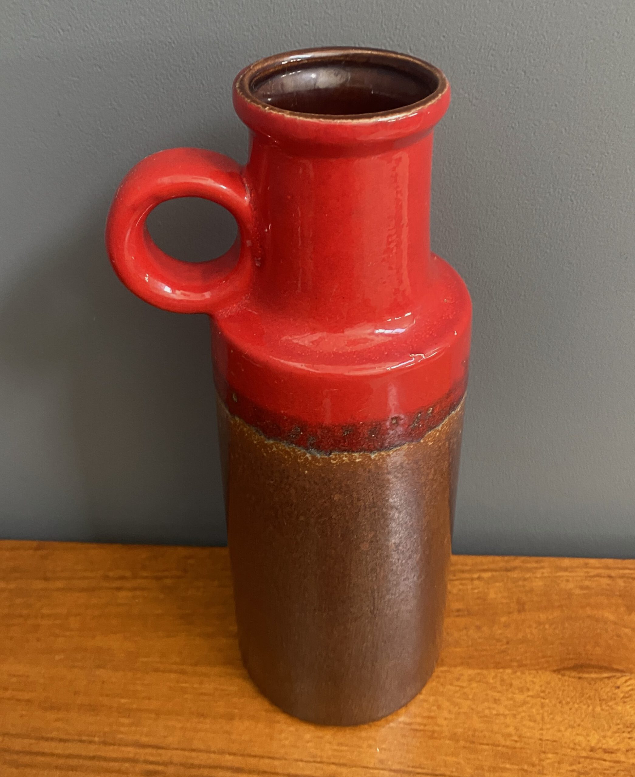 Scheurich Vase Model 401-28 In Red And Brown Wgp image 8