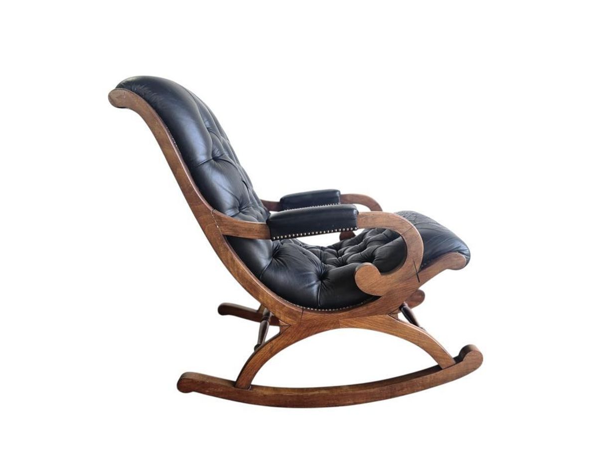 Vintage Chesterfield Fauteuil / Schommelstoel / Loungestoel image 11