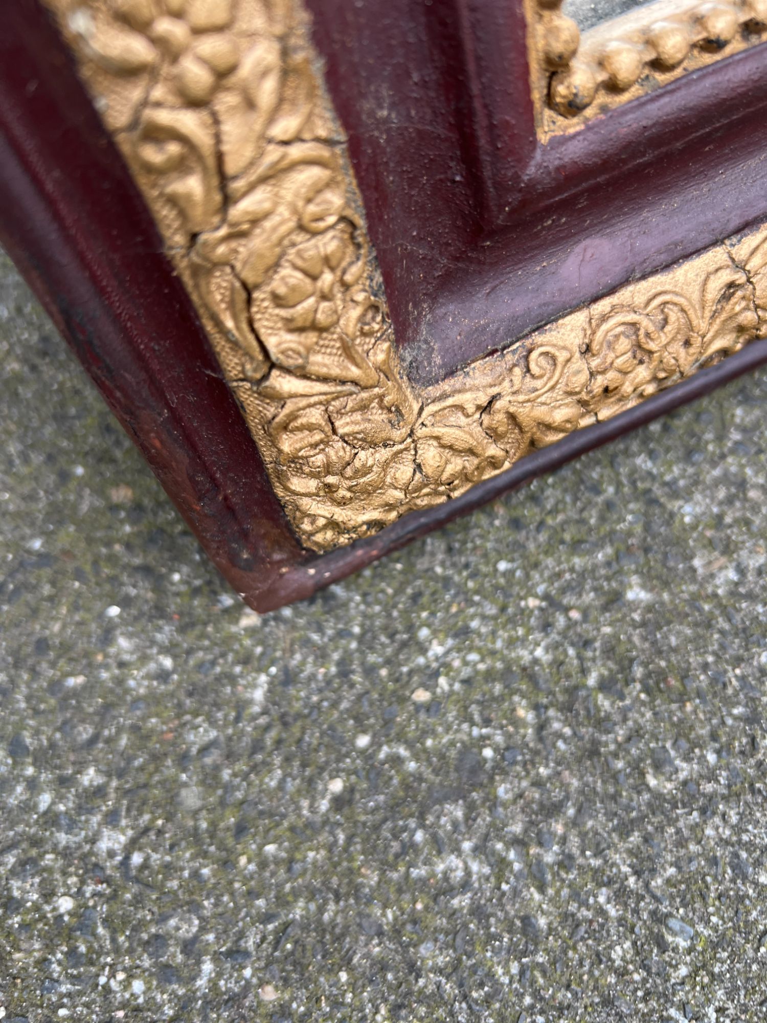 Oude Toog Spiegel Bruin Goud image 4