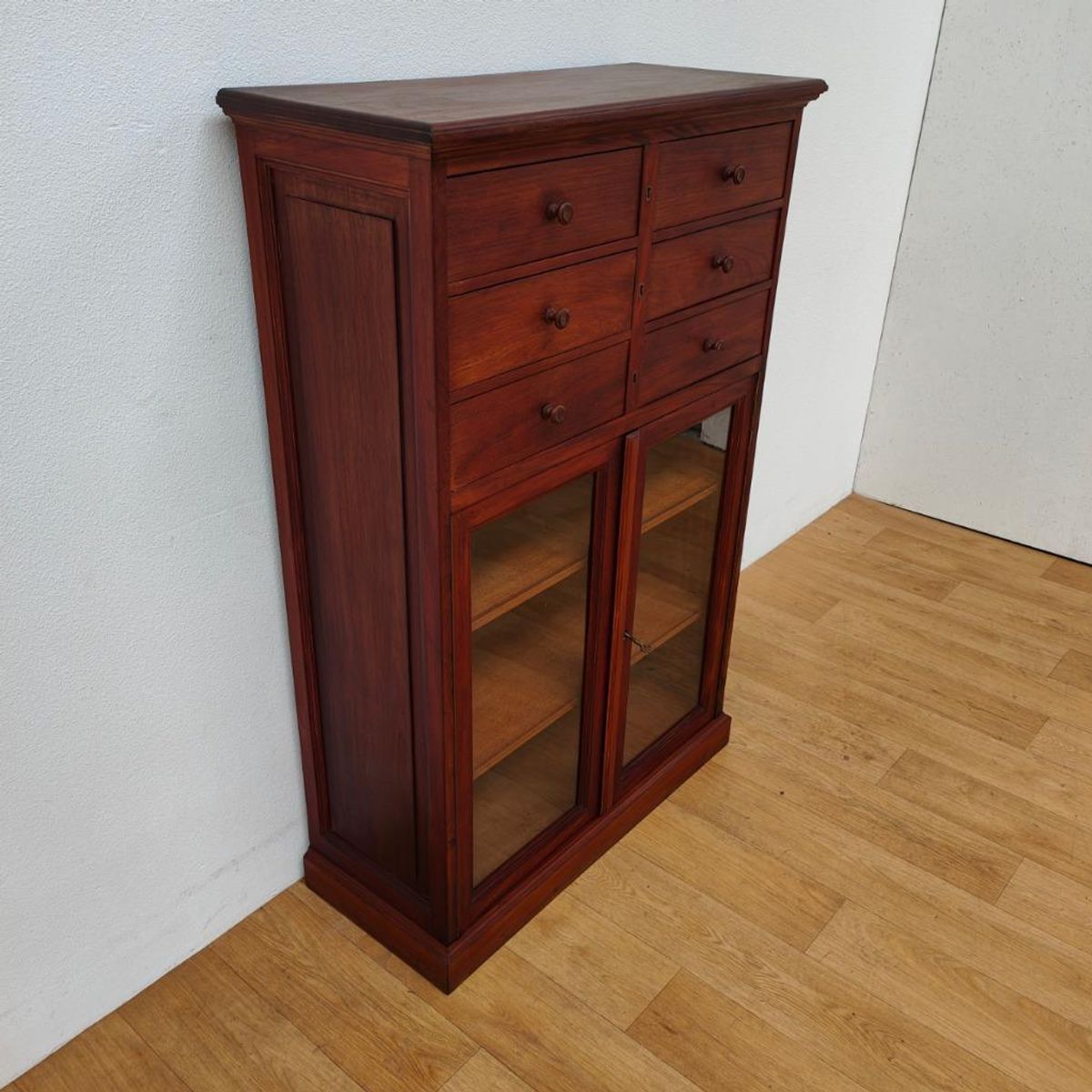 Antieke Ladekast Notariskast Buffetkast Boekenkast Vitrine image 10